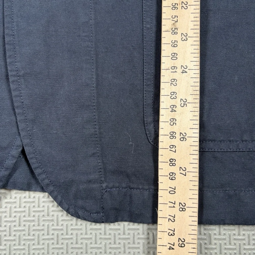 Wallace & Barnes New York Blue Chore Jacket Linen Blend 40s J Crew Men's Coat